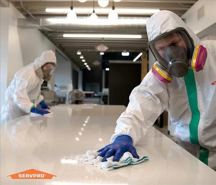SERVPRO Disinfecting a business.
